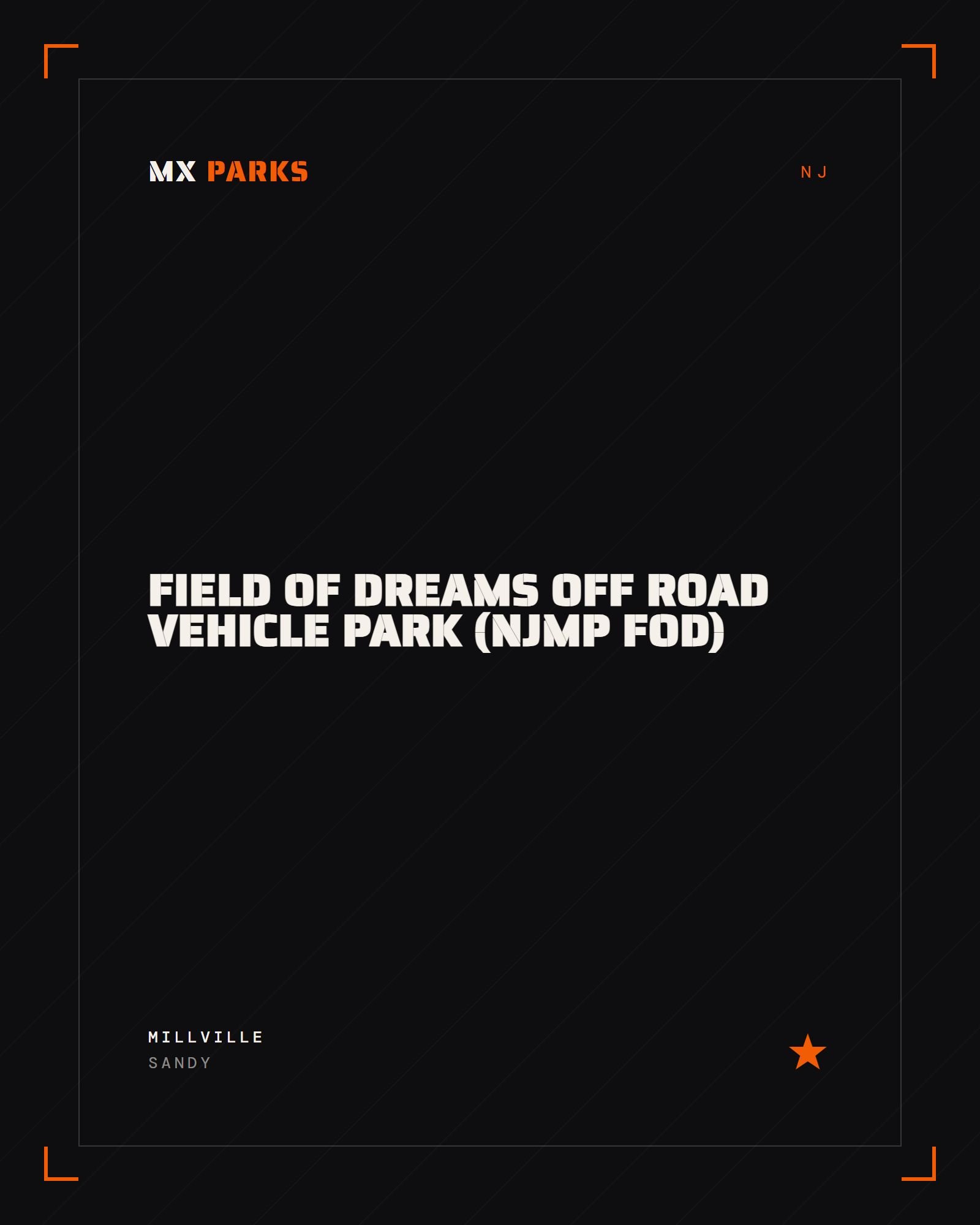 Field of Dreams Off Road Vehicle Park (NJMP FOD)