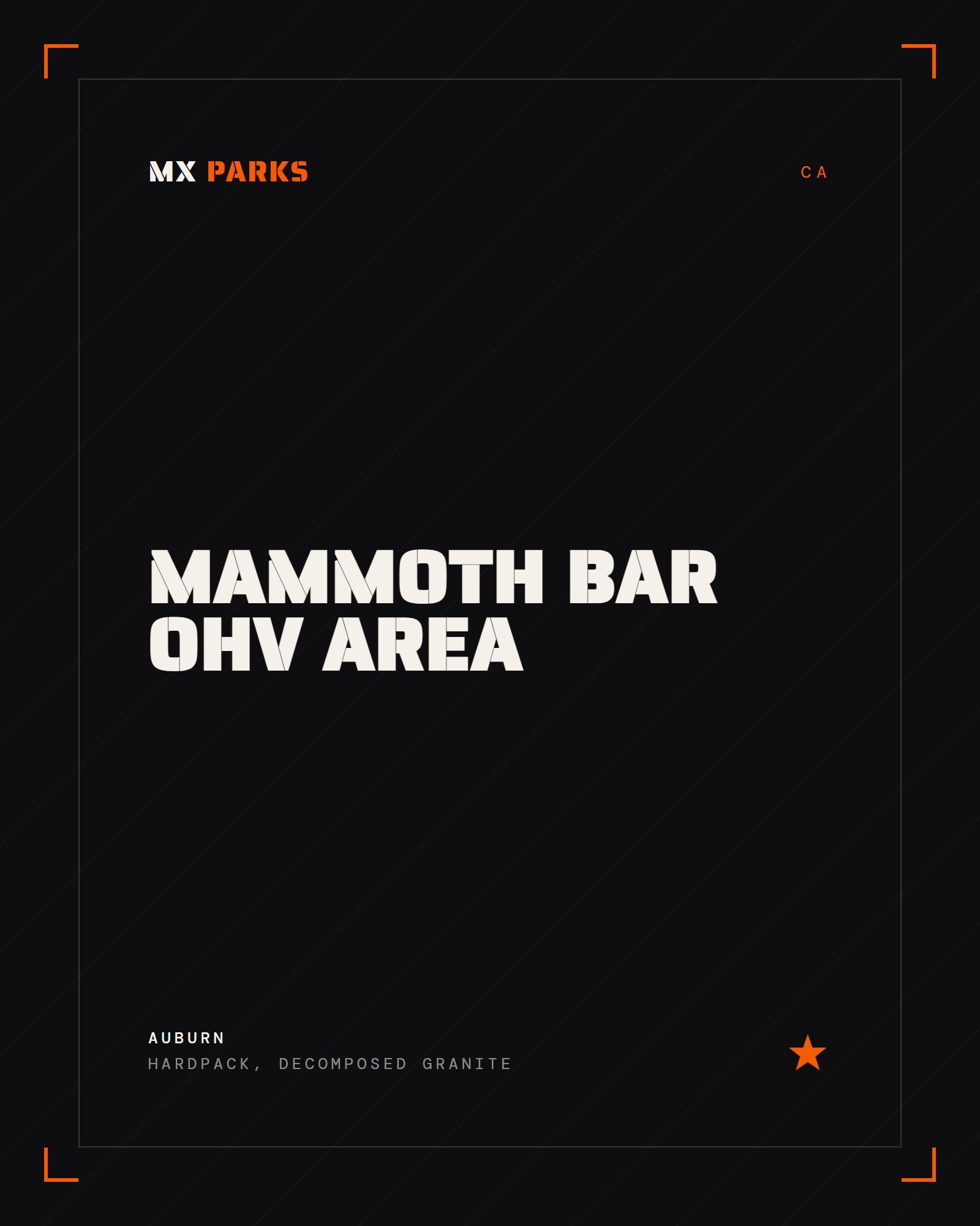 Mammoth Bar OHV Area