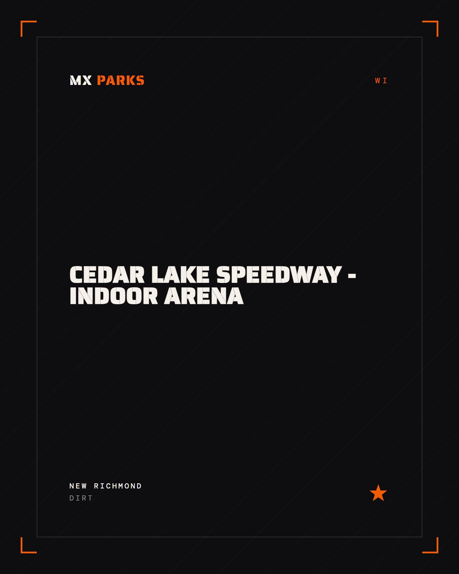 Cedar Lake Speedway - Indoor Arena