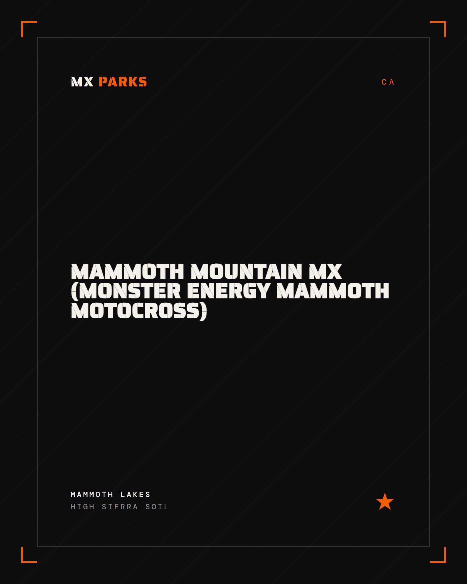 Mammoth Mountain MX (Monster Energy Mammoth Motocross)